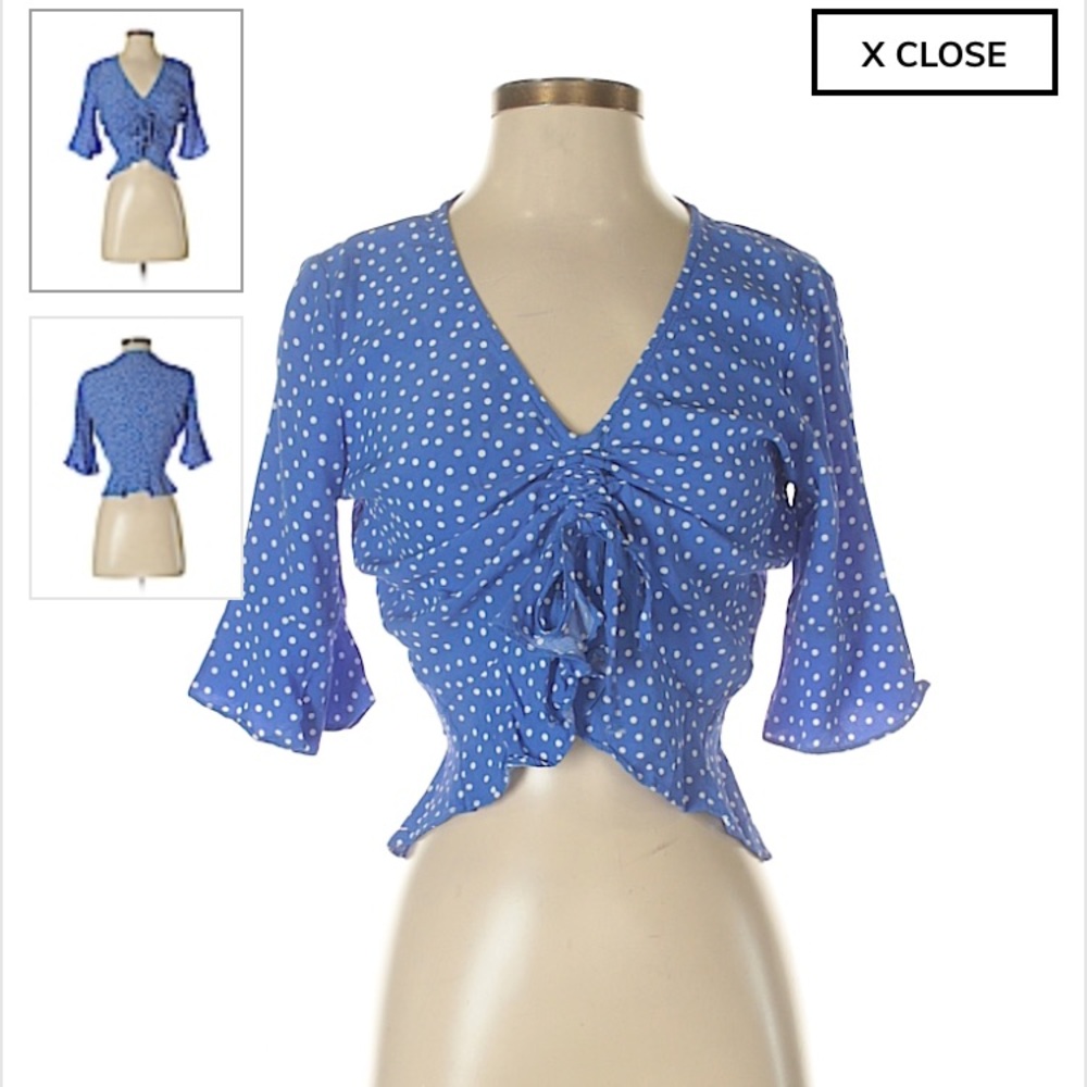 Top shop polka dot blouse